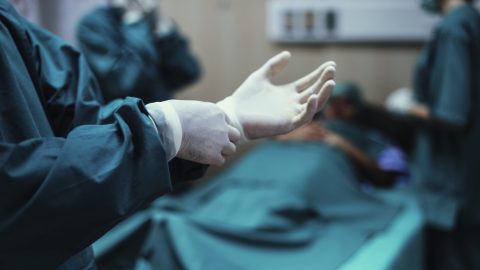 Coronavirus medical staff banner template mockup